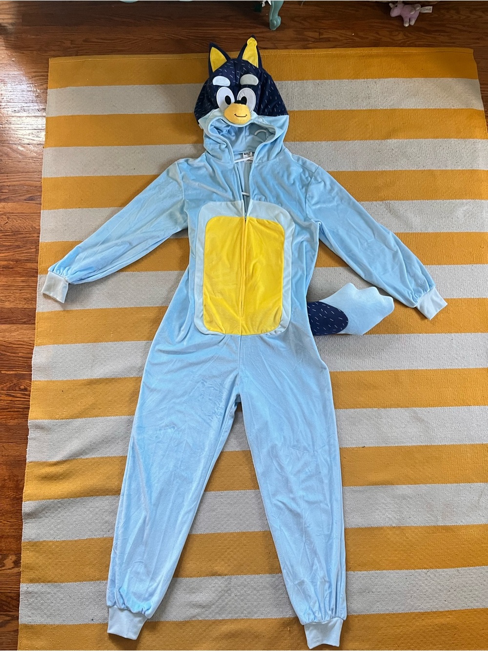 Adult Spirit Halloween Bandit (from Bluey) Character Hooded jumpsuit
